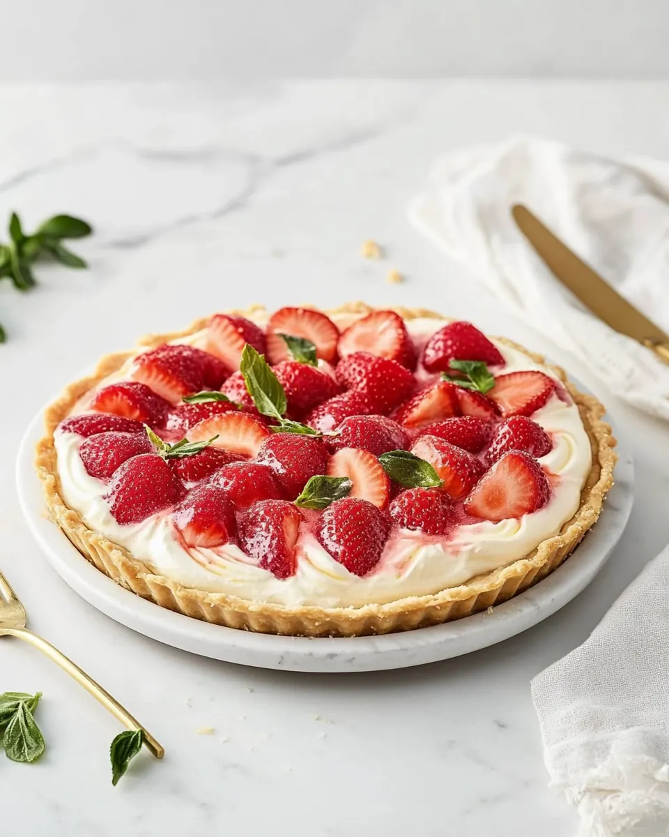 No Bake Strawberry Pie