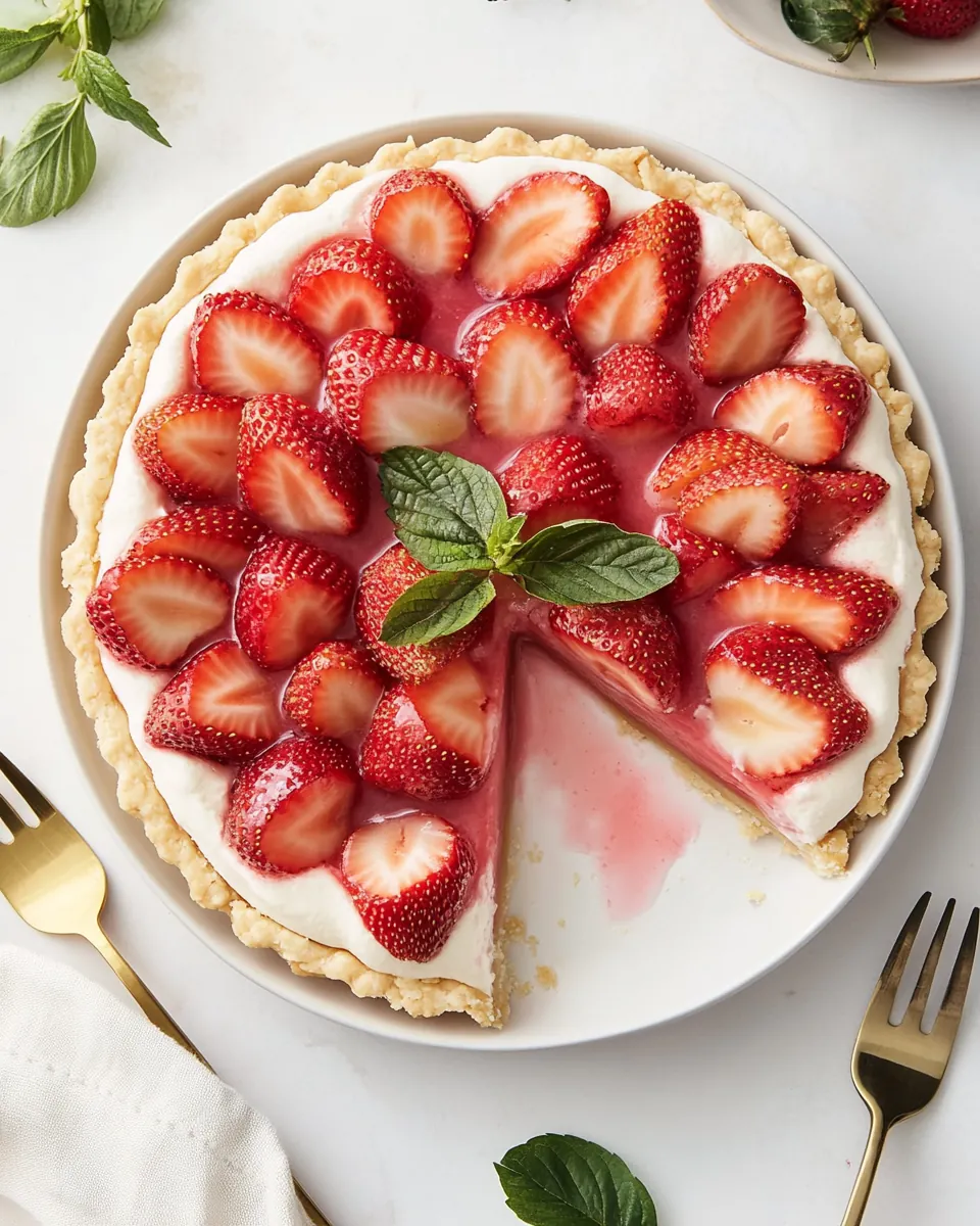 No Bake Strawberry Pie