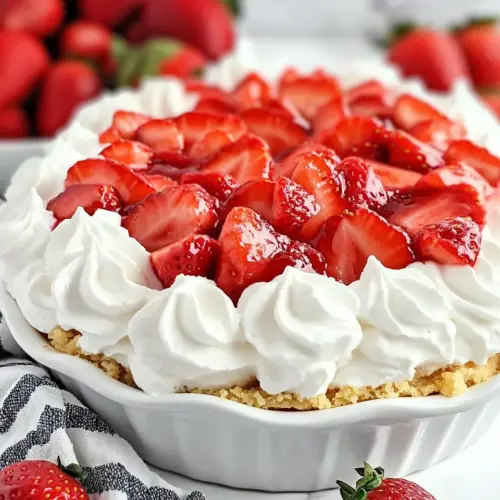 No Bake Strawberry Shortcake Pie
