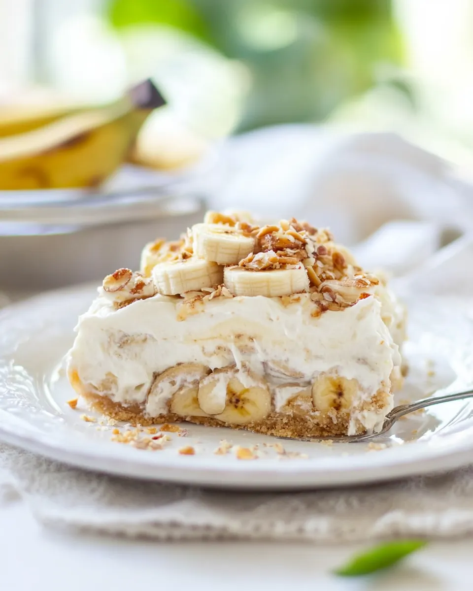 No Bake Vegan Banana Cream Pie