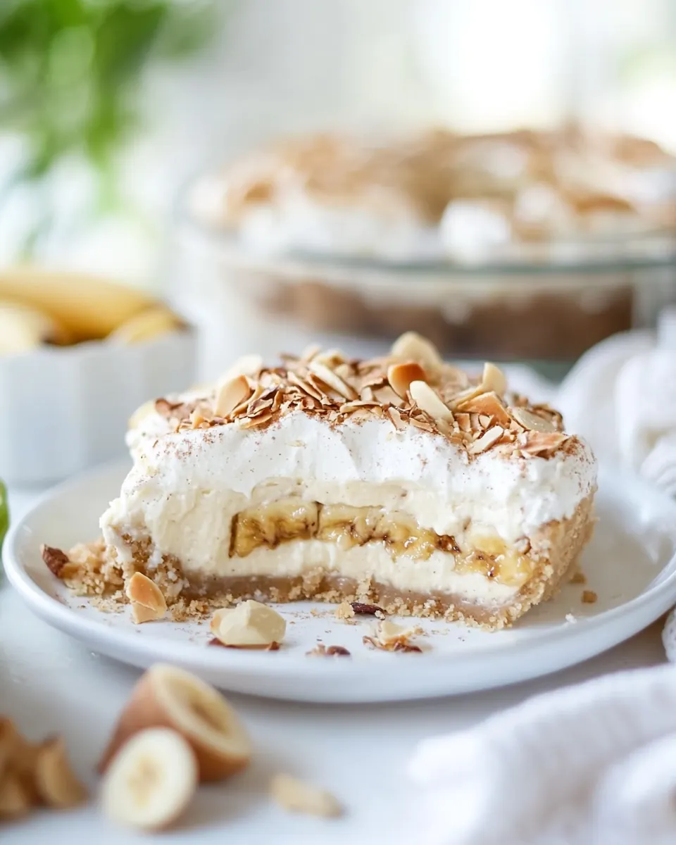 No Bake Vegan Banana Cream Pie
