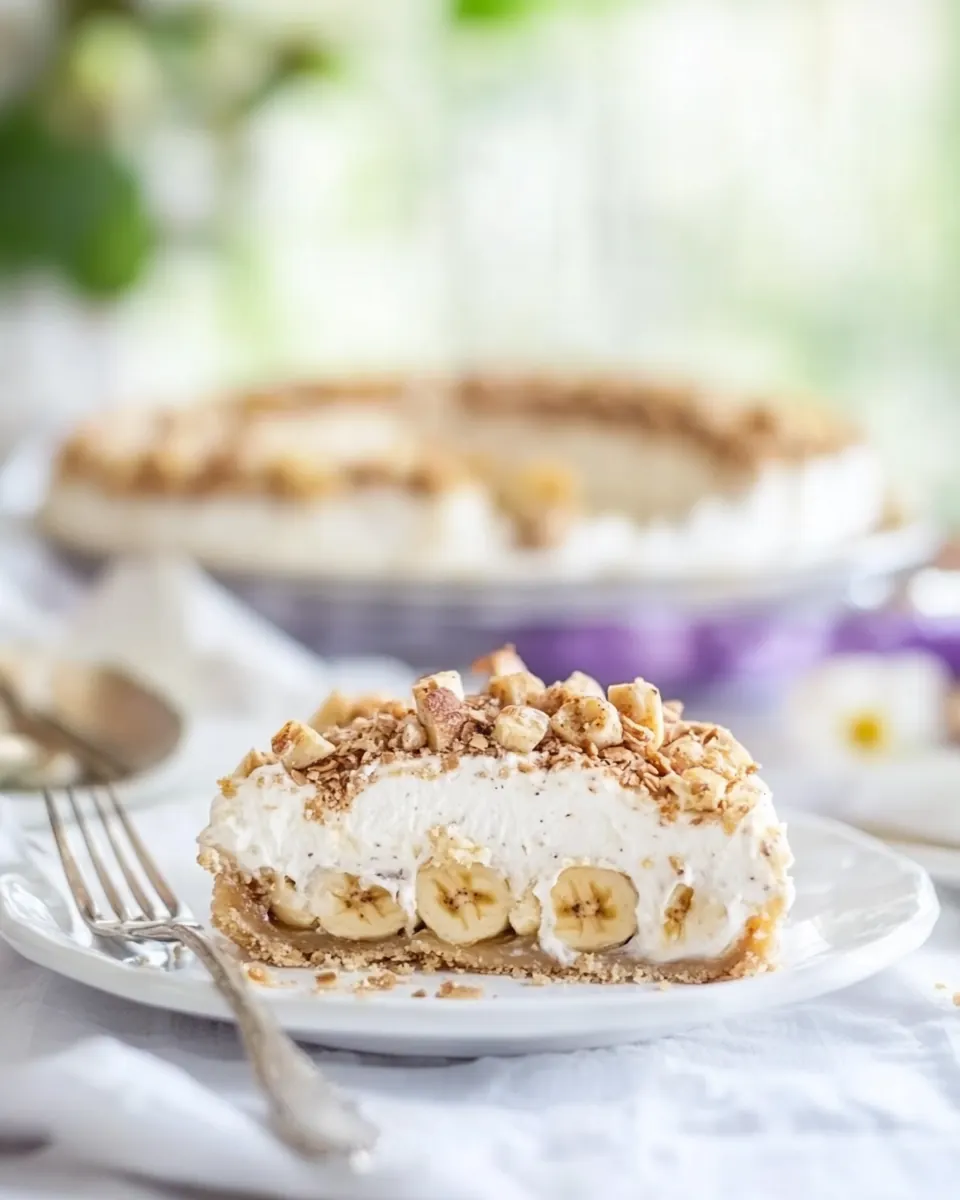 No Bake Vegan Banana Cream Pie
