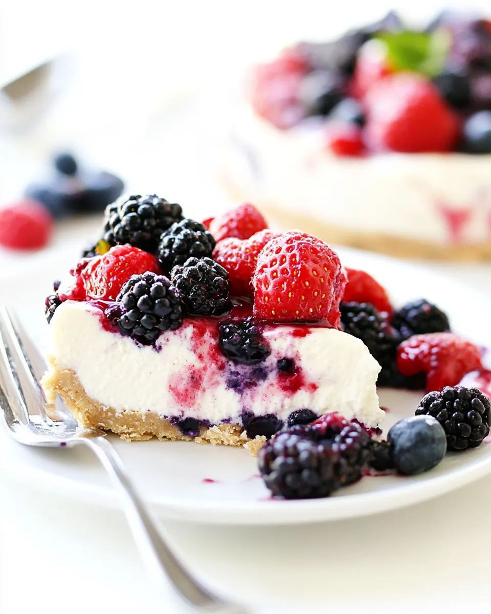 No Bake Very Berry Cheesecake