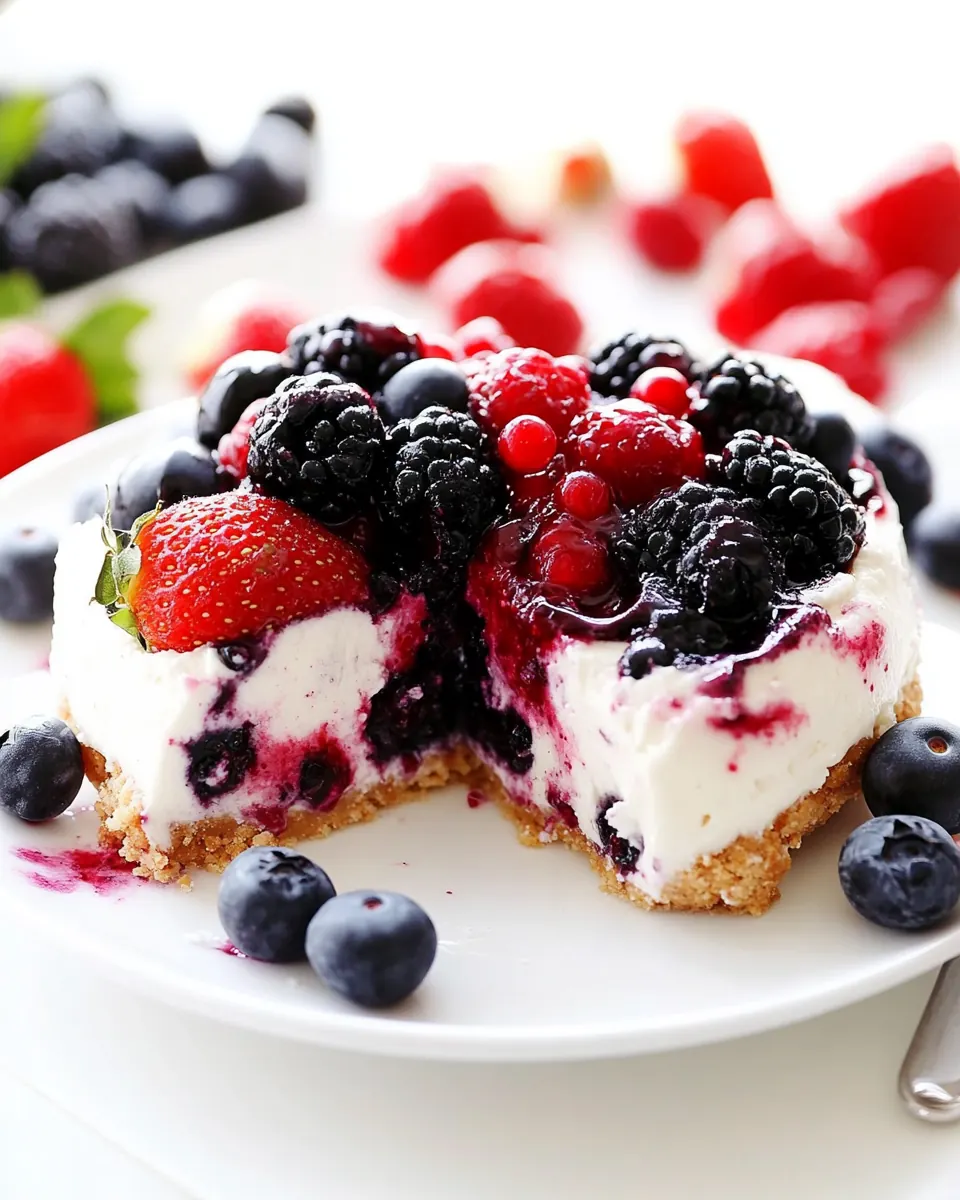 No Bake Very Berry Cheesecake