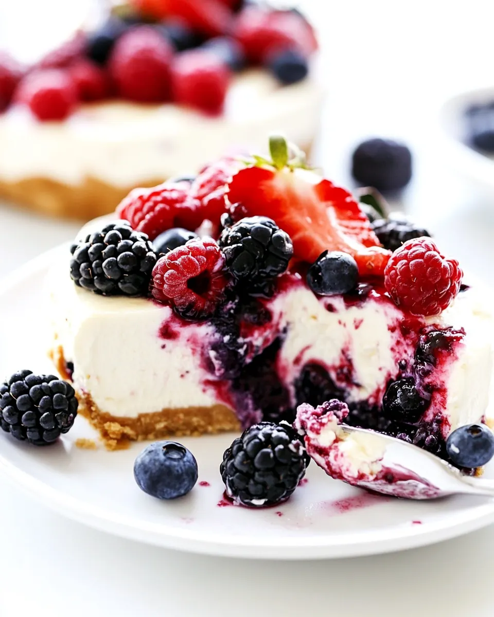 No Bake Very Berry Cheesecake