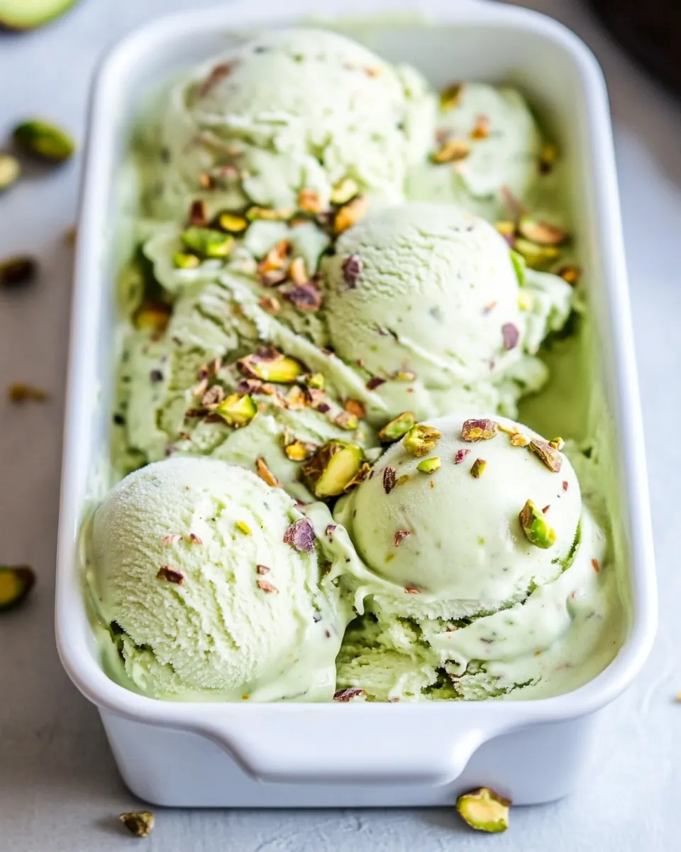 No Churn Avocado Pistachio Ice Cream