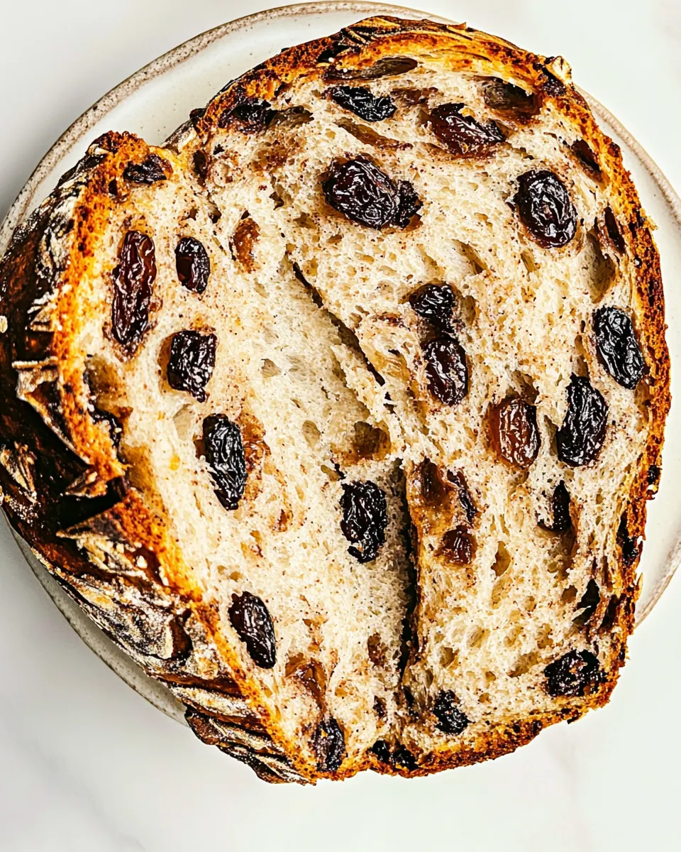 No Knead Cinnamon Raisin Bread