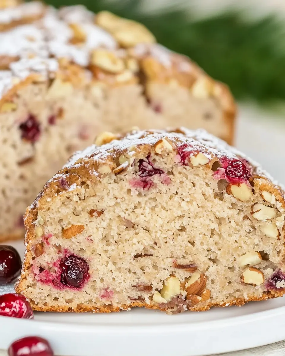 No Knead Cranberry Walnut Bread