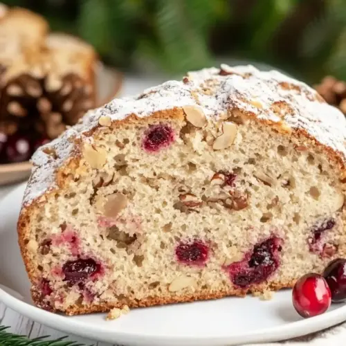 No Knead Cranberry Walnut Bread