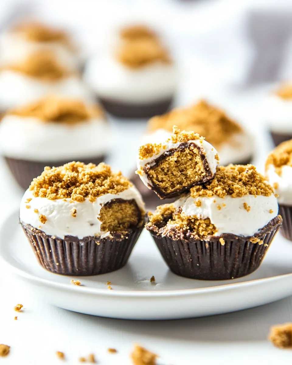 No bake Cheesecake Bites with Graham Cracker Crust