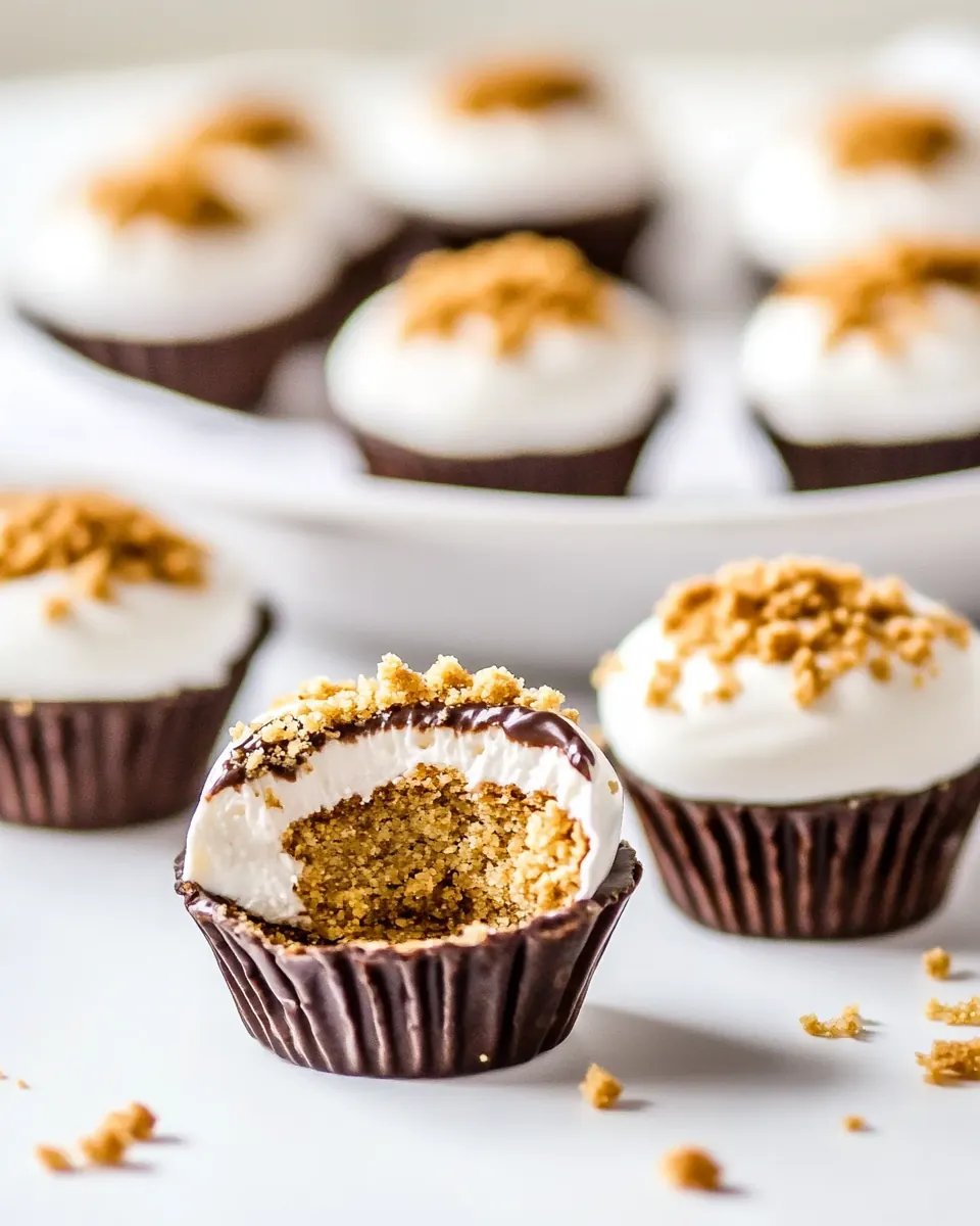No bake Cheesecake Bites with Graham Cracker Crust