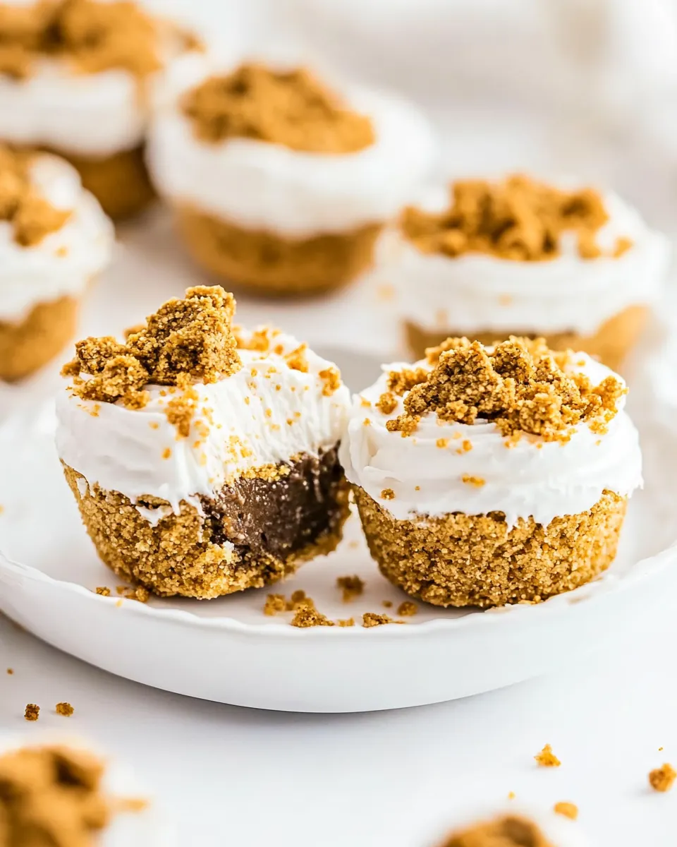 No bake Cheesecake Bites with Graham Cracker Crust