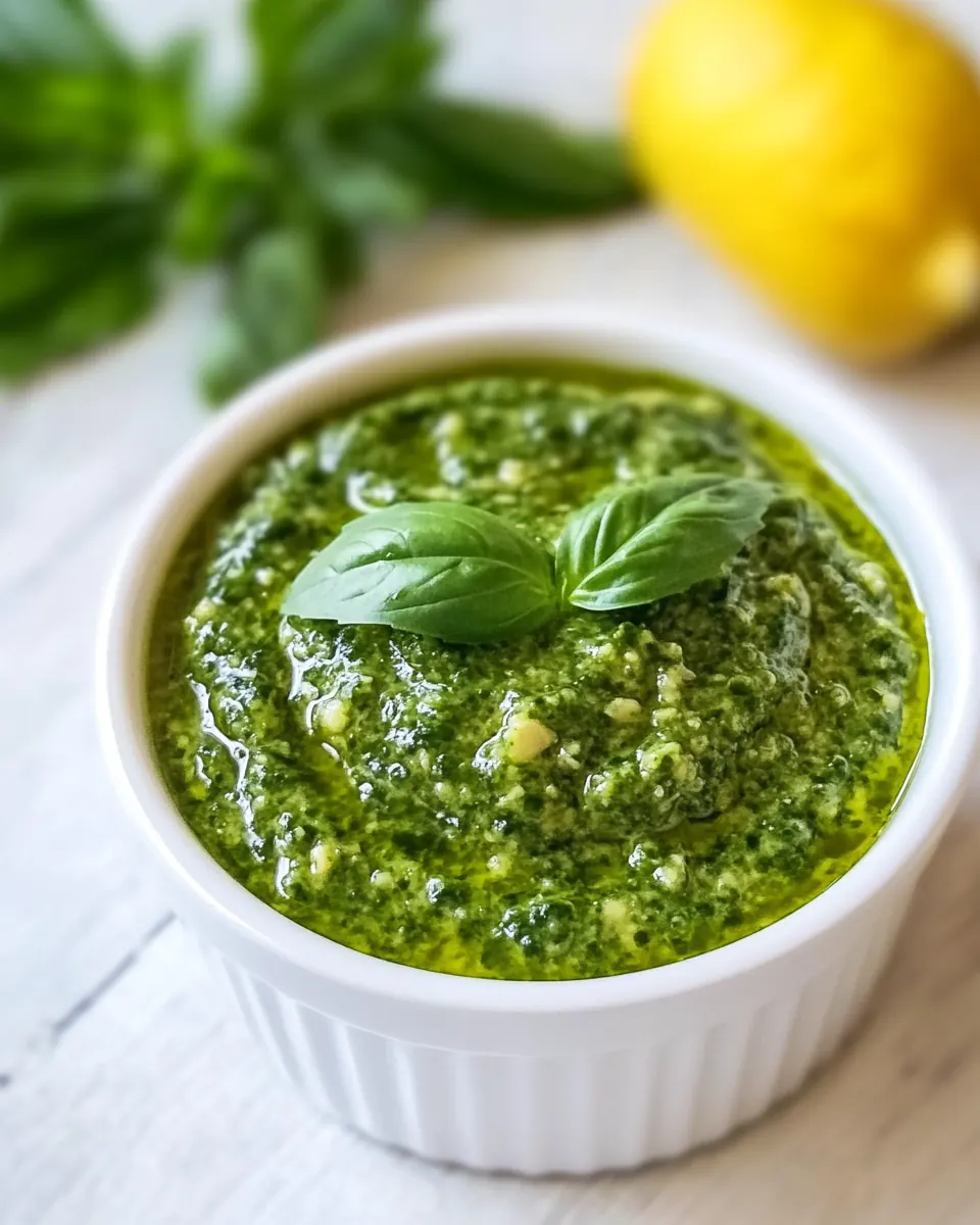 Nut Free Homemade Pesto