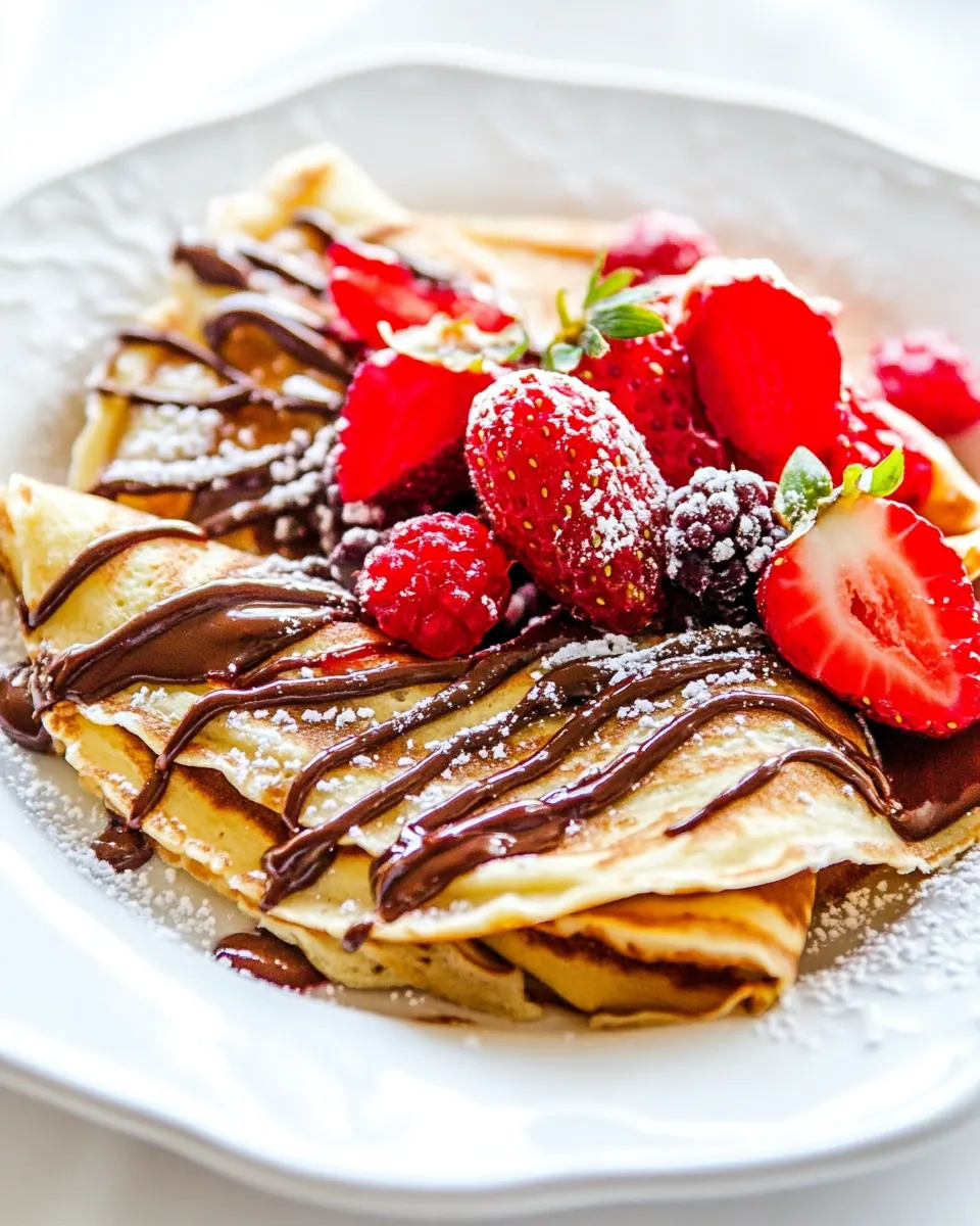 Nutella Berry Crepes