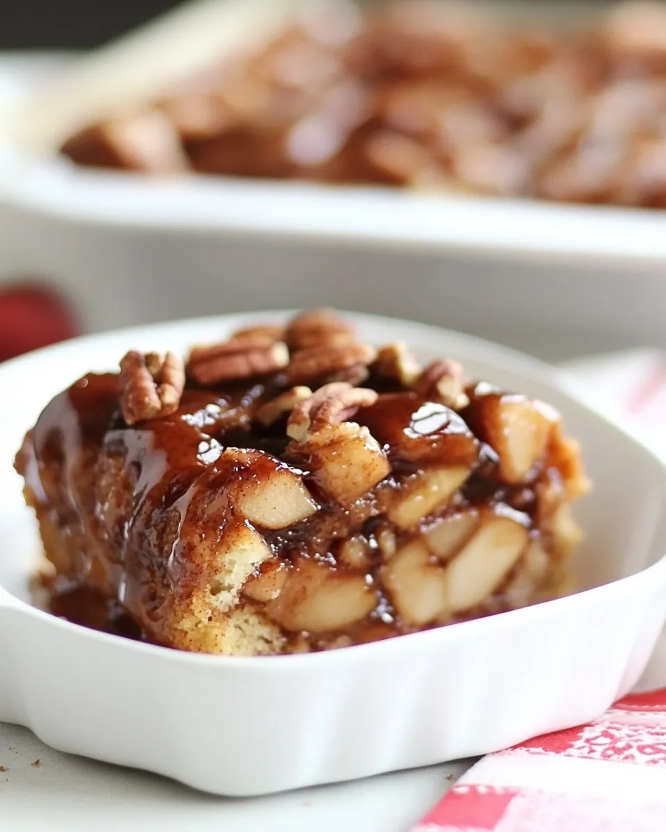 Nutty Cinnamon Roll Apple Cake