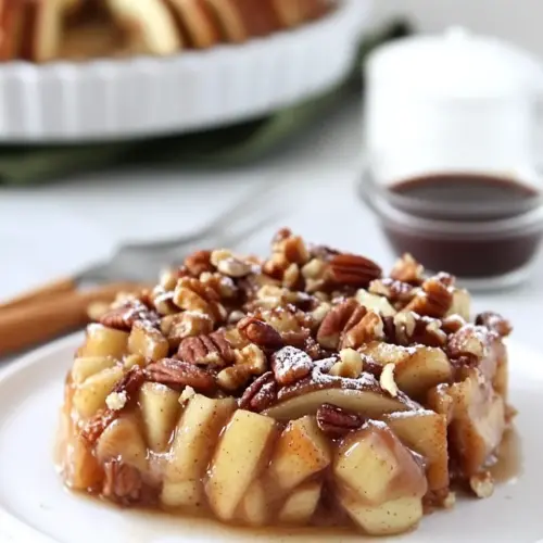 Nutty Cinnamon Roll Apple Cake