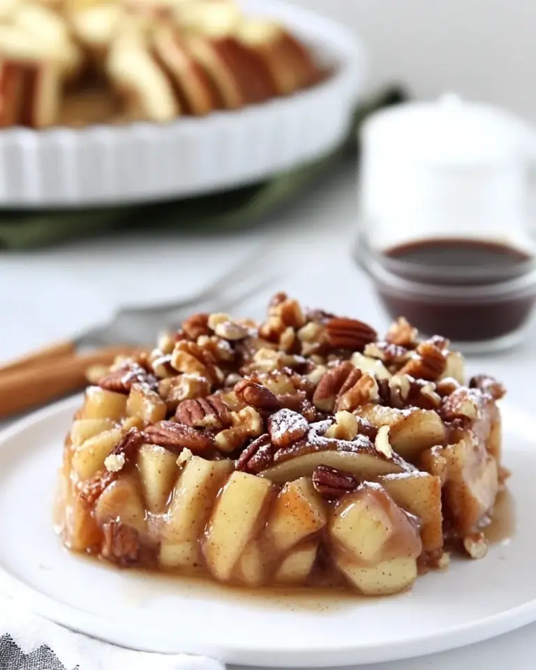 Nutty Cinnamon Roll Apple Cake
