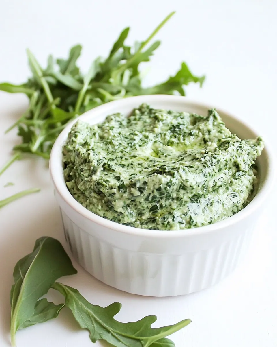Oil Free Arugula Pesto