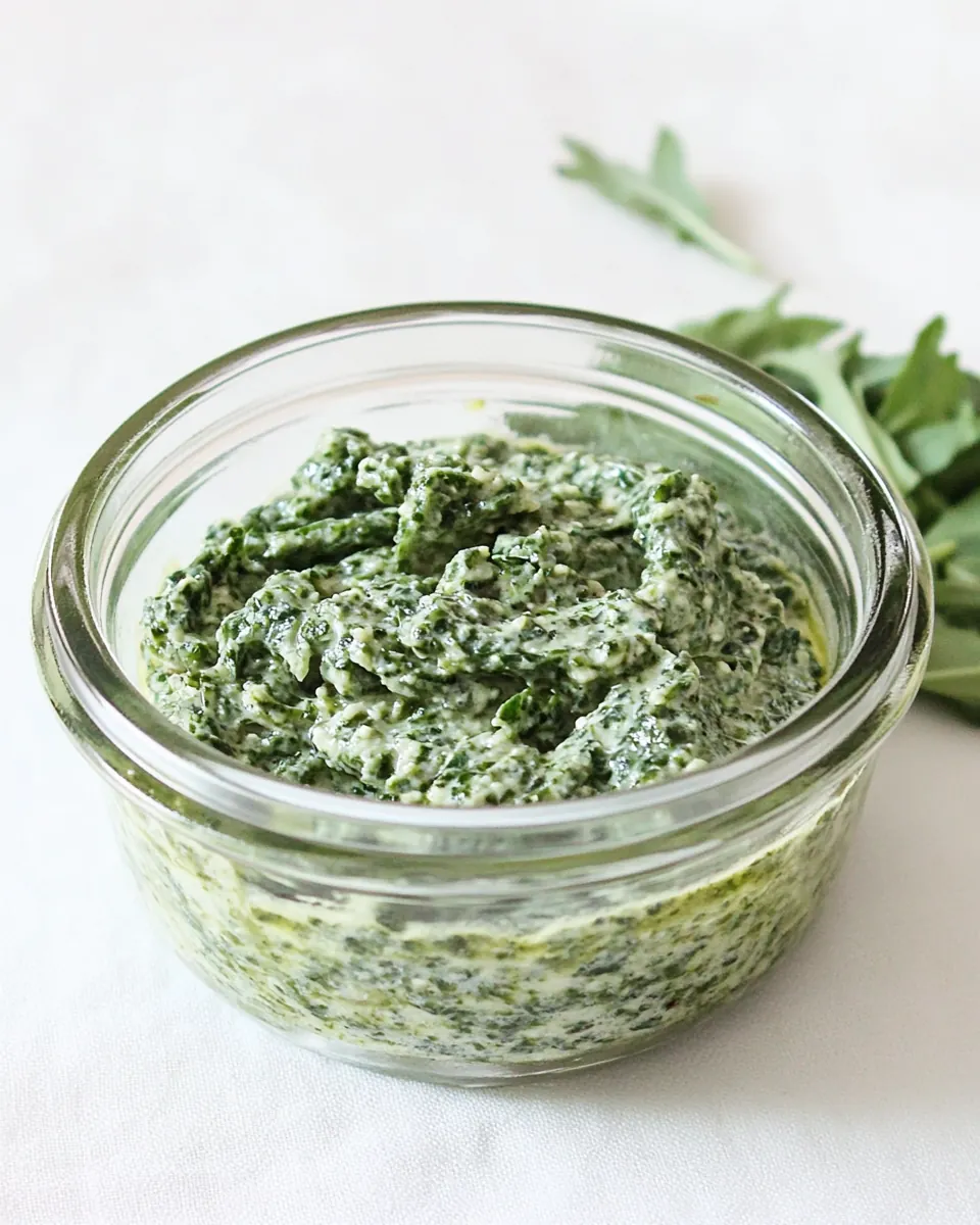 Oil Free Arugula Pesto