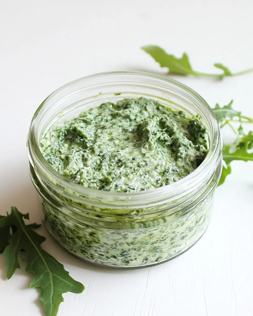 Oil Free Arugula Pesto