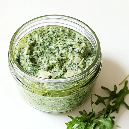 Oil Free Arugula Pesto