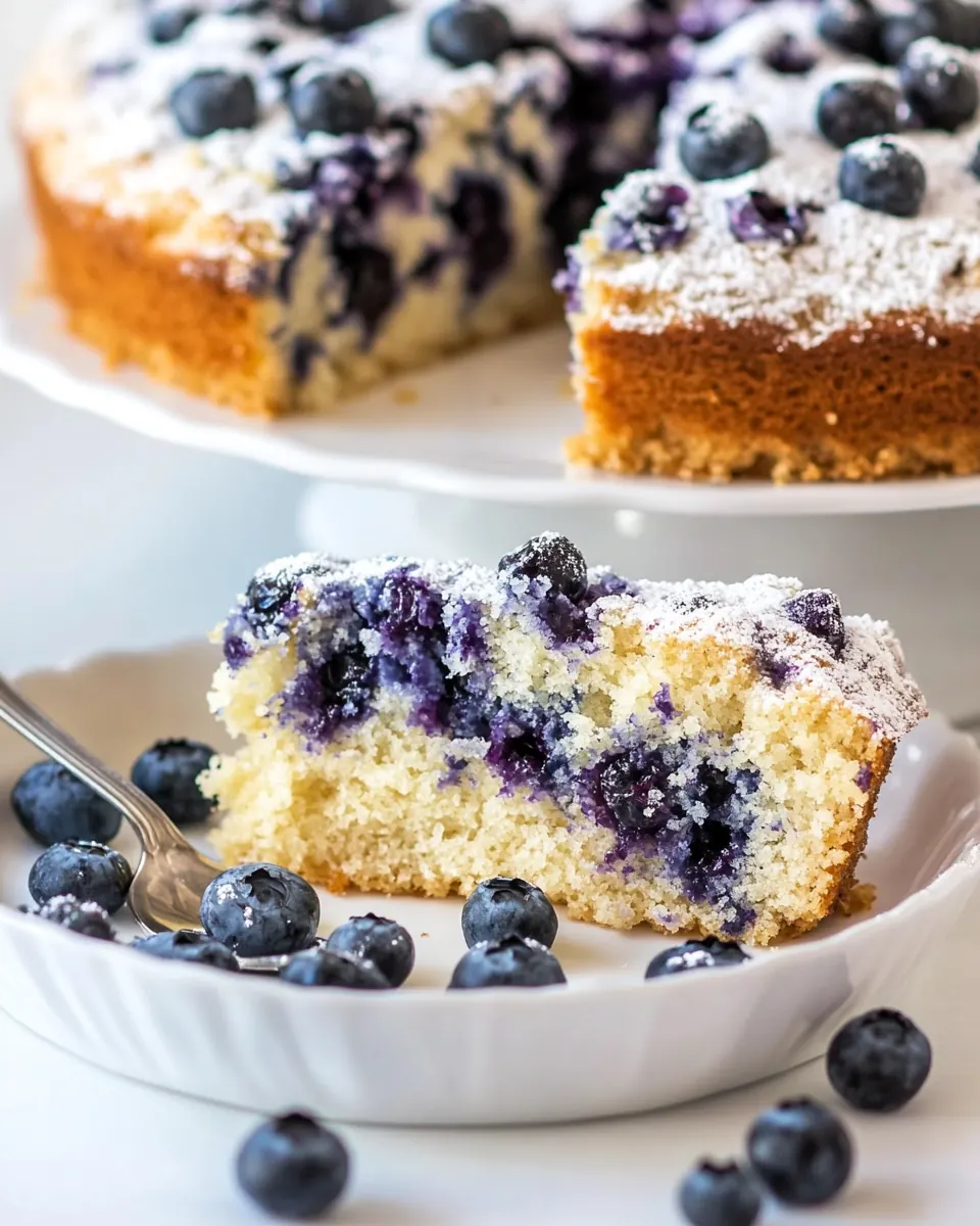 Old Fashioned Blueberry Cake