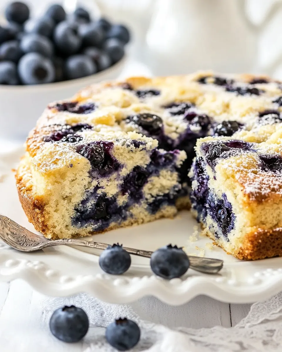 Old Fashioned Blueberry Cake