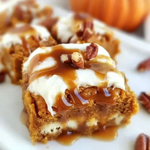 One Bowl Caramel Pumpkin Blondies