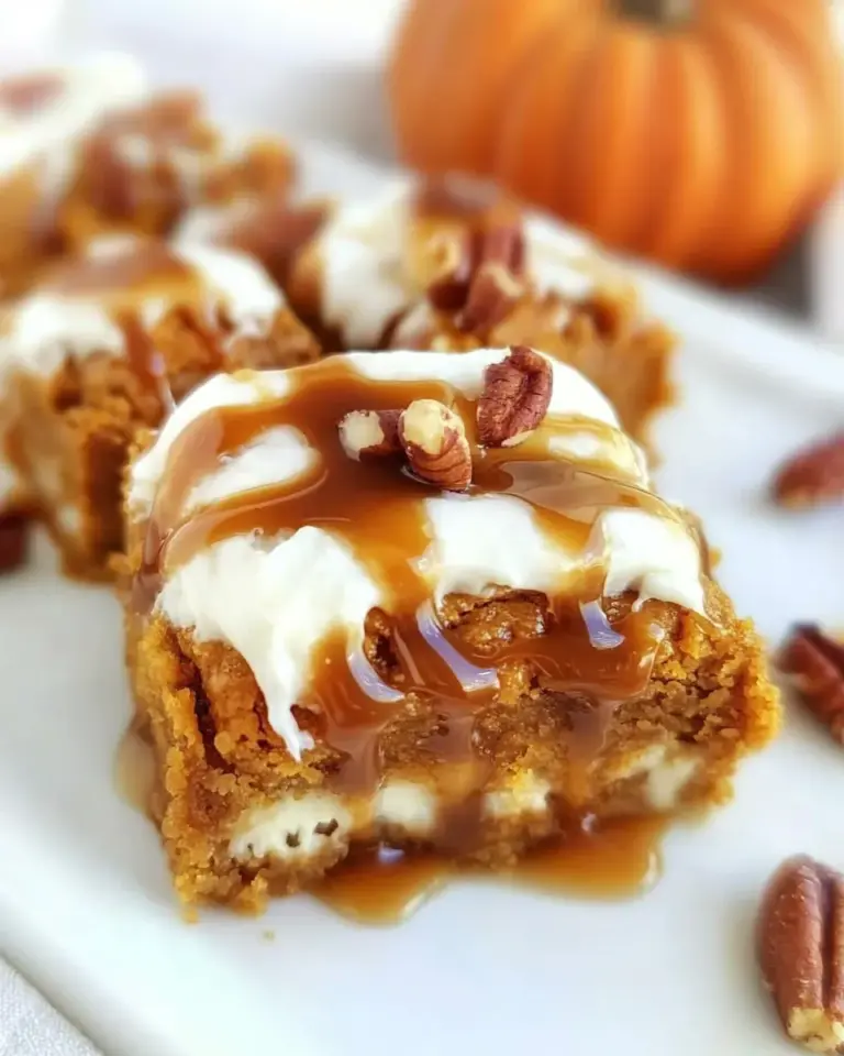 One Bowl Caramel Pumpkin Blondies