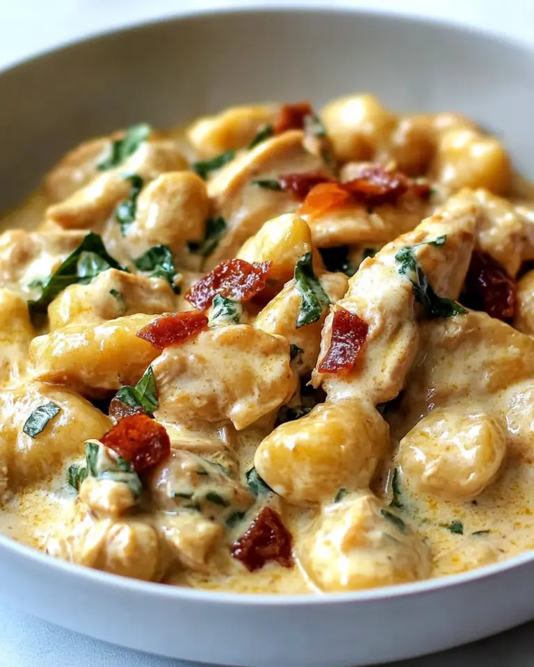 One Pan Creamy Tuscan Chicken Gnocchi
