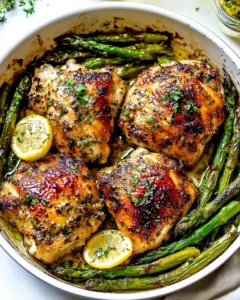 One Pan Lemon Garlic Butter Chicken Asparagus