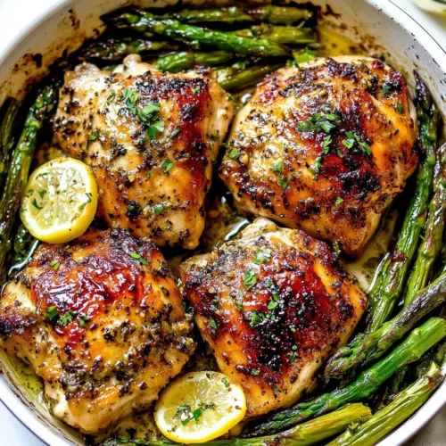 One Pan Lemon Garlic Butter Chicken Asparagus