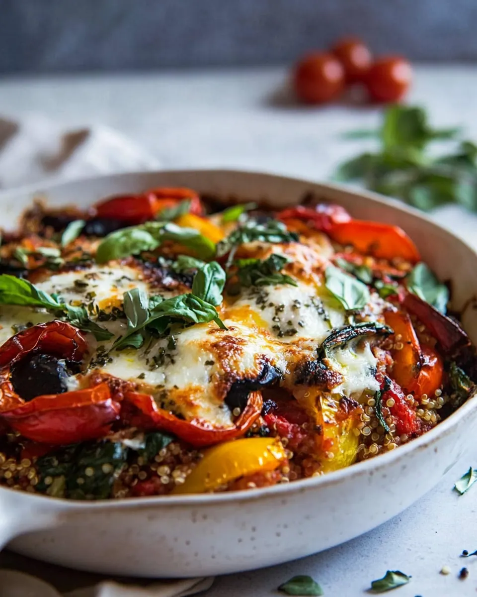 One Pan Spring Tuscan Quinoa Bake