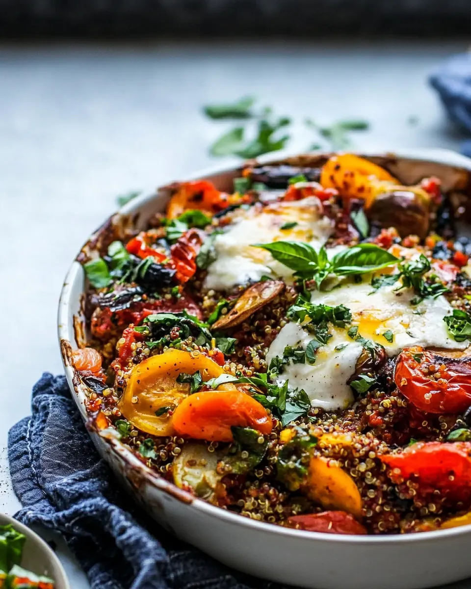 One Pan Spring Tuscan Quinoa Bake
