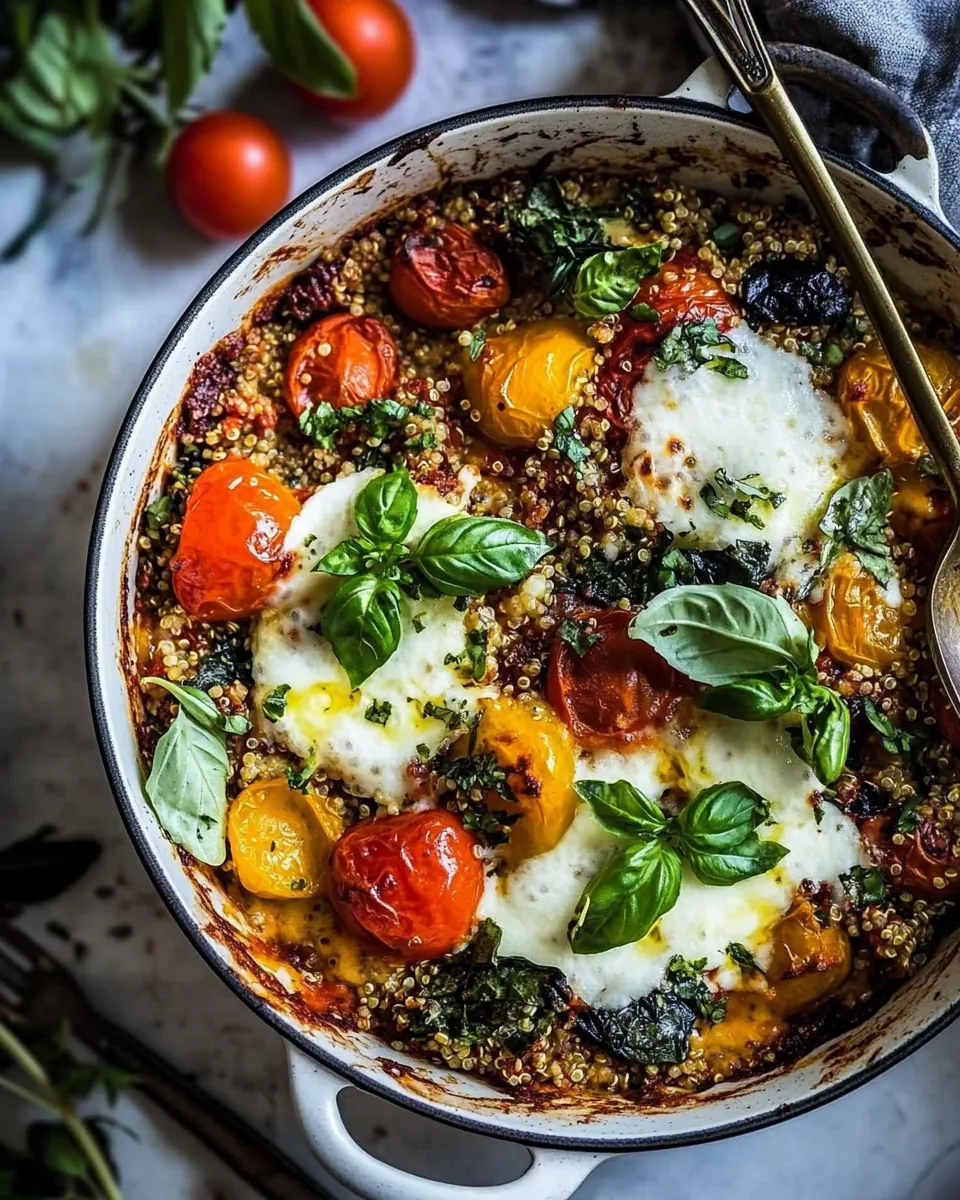 One Pan Spring Tuscan Quinoa Bake