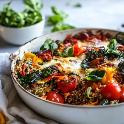 One Pan Spring Tuscan Quinoa Bake