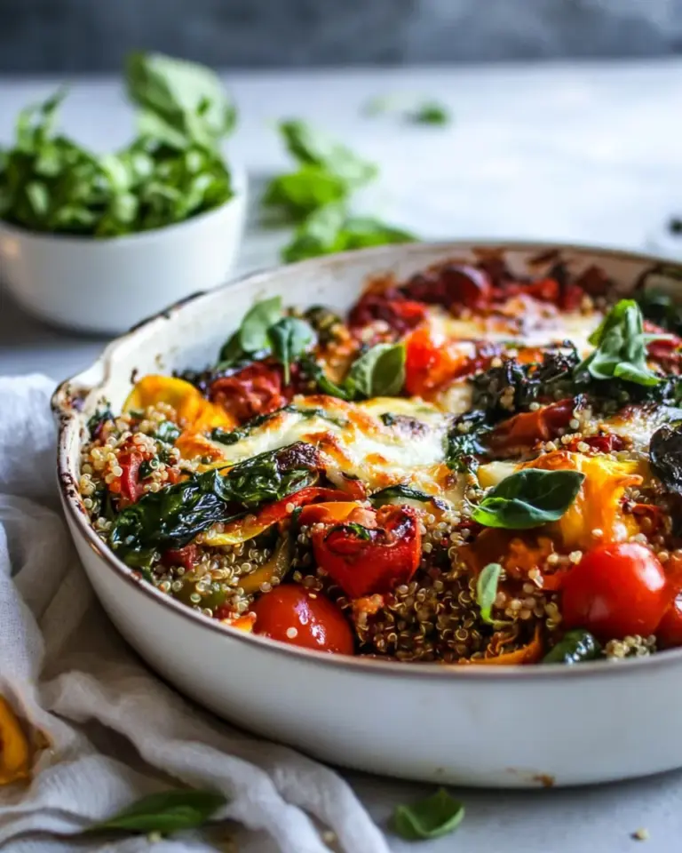 One Pan Spring Tuscan Quinoa Bake