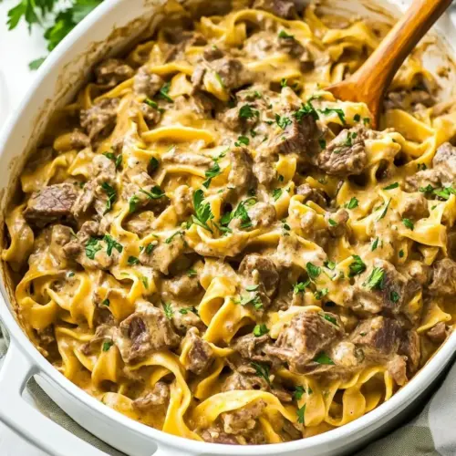 One Pot Beef Stroganoff