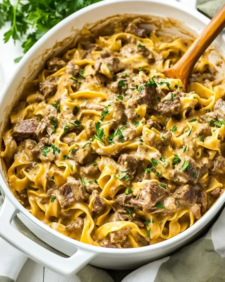 One Pot Beef Stroganoff
