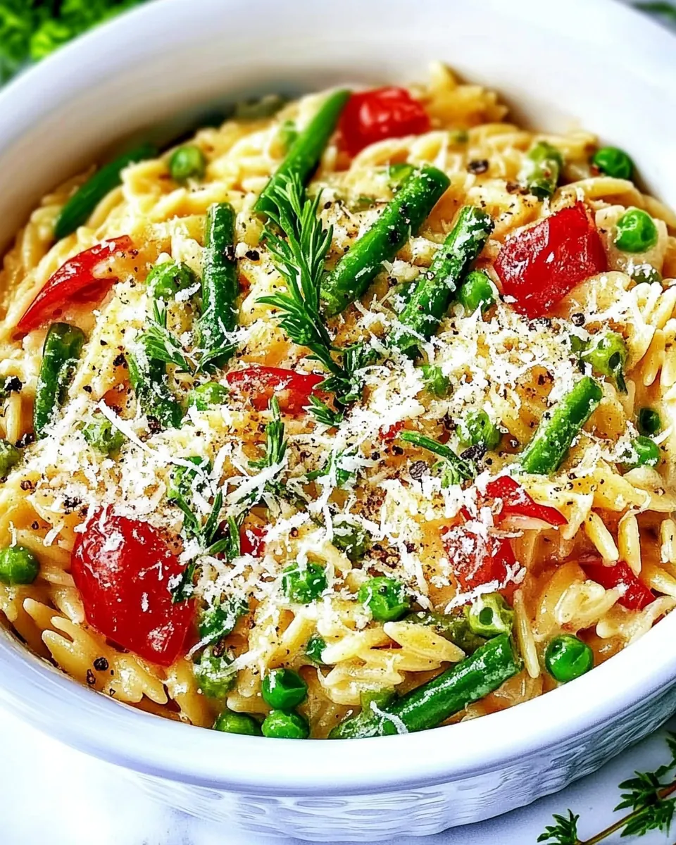 One Pot Orzo Primavera