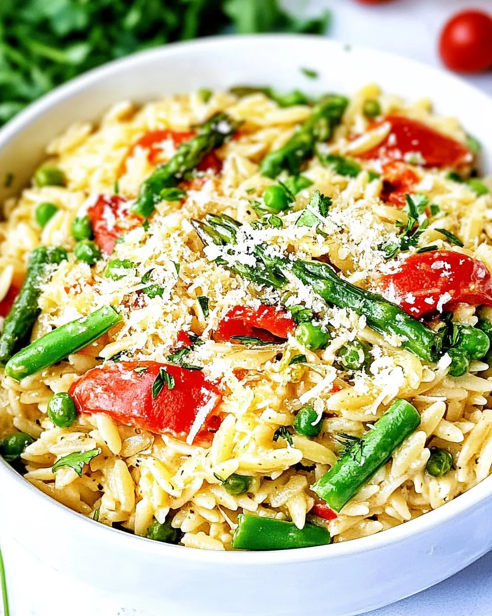 One Pot Orzo Primavera