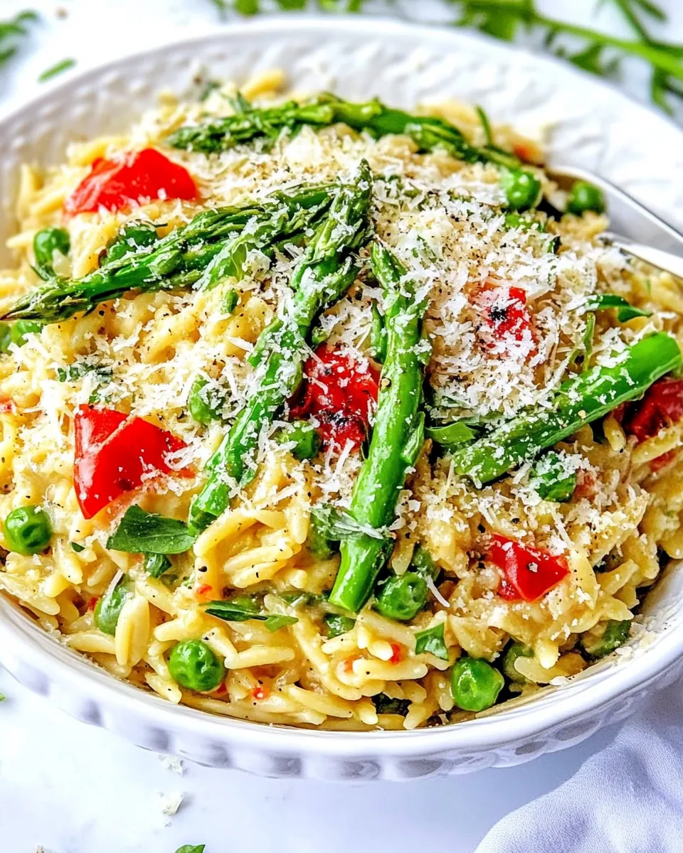 One Pot Orzo Primavera
