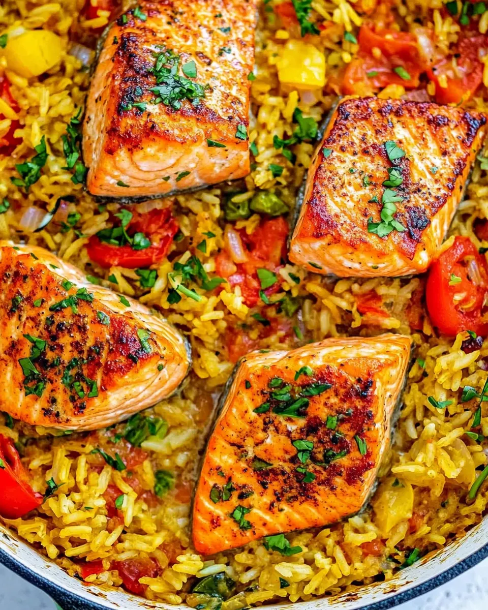 One Pot Salmon And Rice