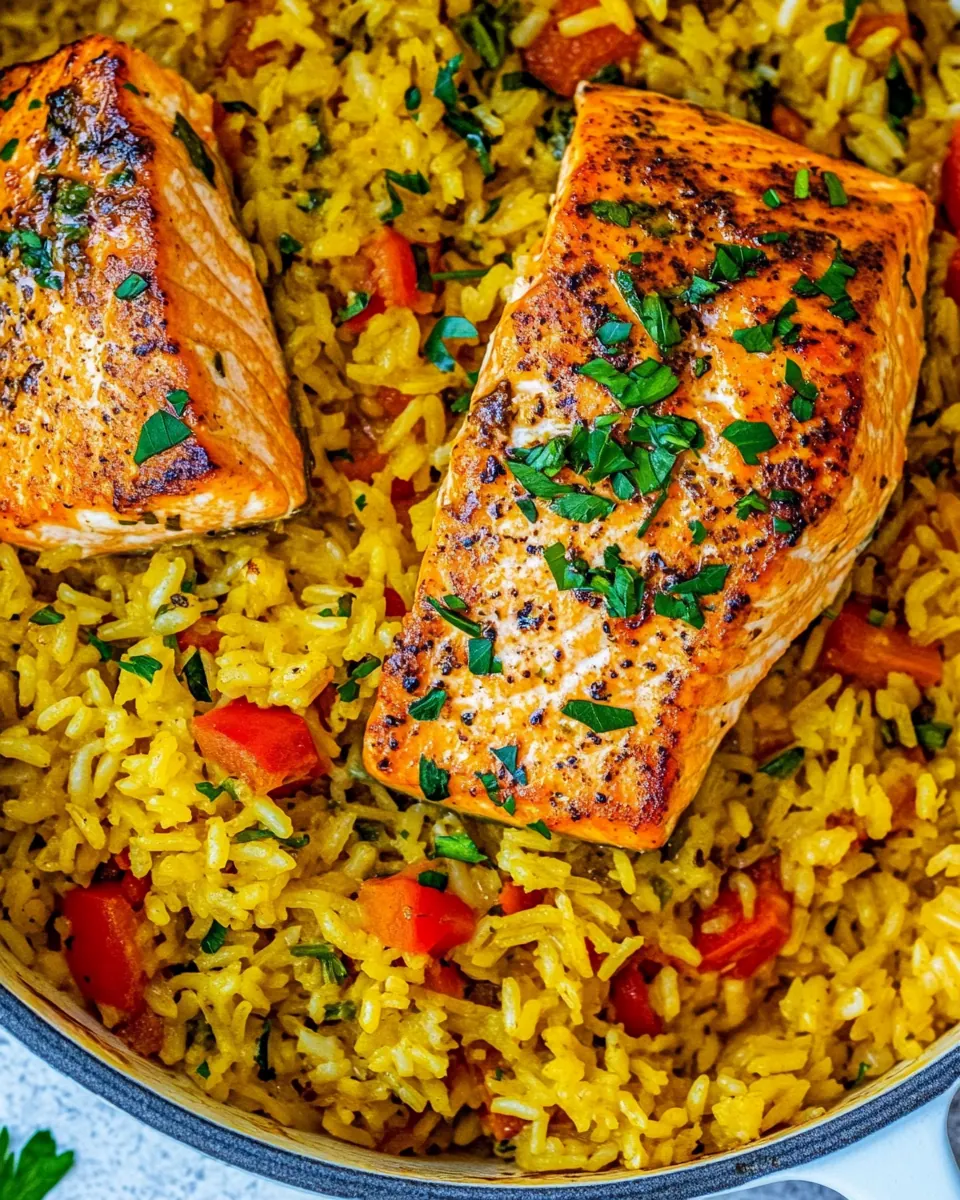 One Pot Salmon And Rice