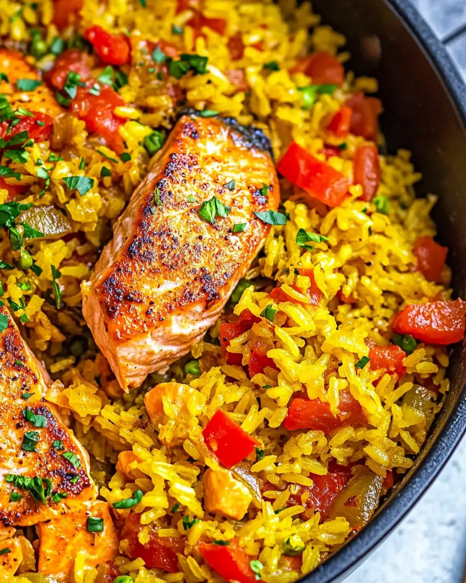 One Pot Salmon And Rice