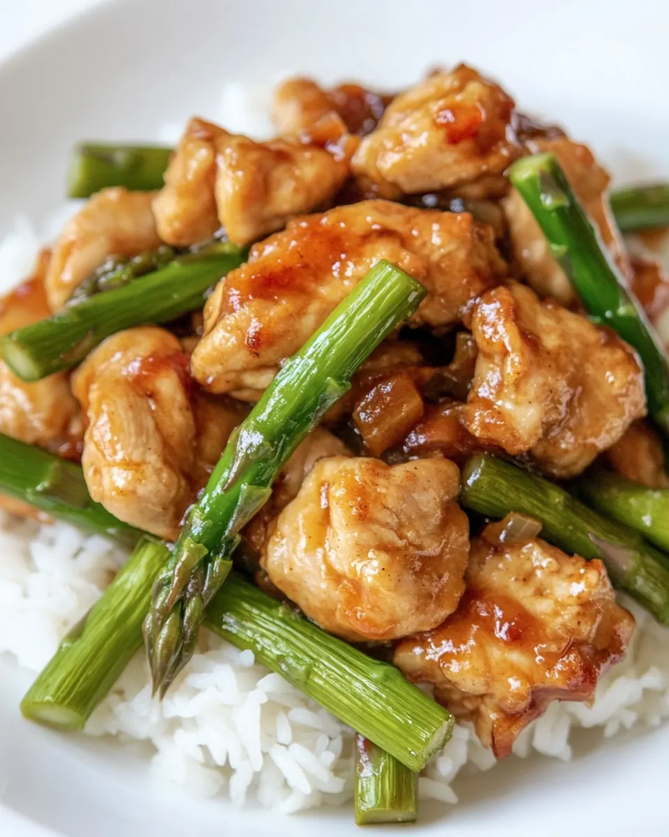 Orange Chicken and Asparagus