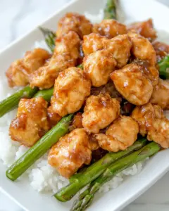 Orange Chicken and Asparagus