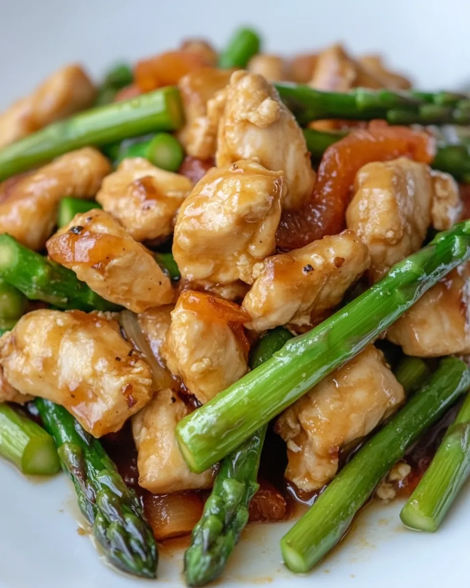 Orange Chicken and Asparagus
