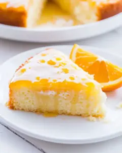 Orange Poke Cake with Honey Orange Glaze