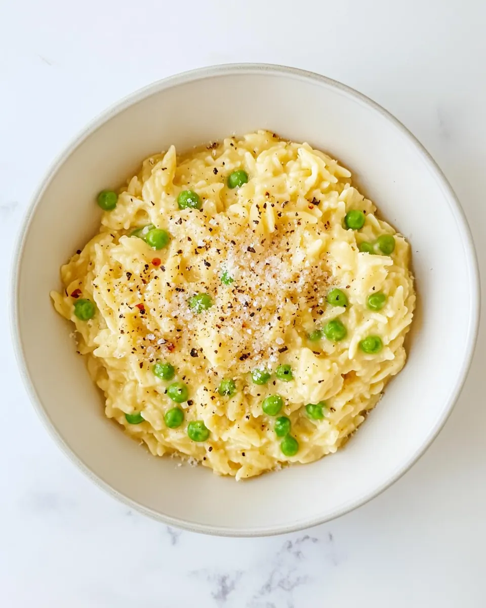 Orzotto with Peas